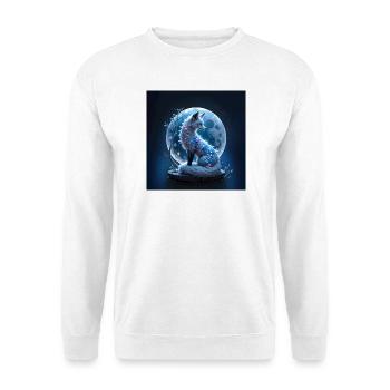 Blauer Edelstein Lunar Fuchs - Unisex Pullover - Weiß - Vorne