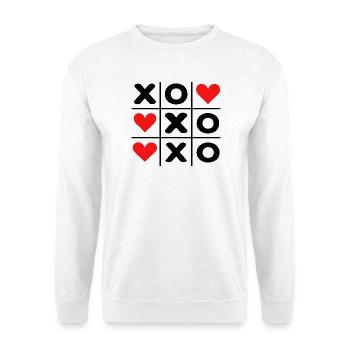 Cute Heart Pattern Love Minimal Design - Unisex Sweatshirt - white - Front