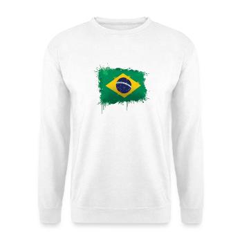 Art du drapeau brésilien - design du drapeau brésilien - Sweat-shirt Unisexe - blanc - Devant