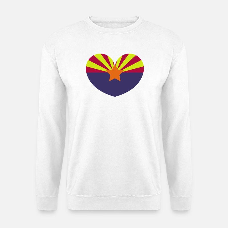 Drapeau du cœur de l’Arizona - Sweat-shirt Unisexe - blanc