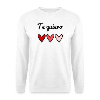 ICH LIEBE DICH. HERZ. PAAR. GERADE VERHEIRATET. Junggesellinnenabschied - Unisex Pullover - Weiß - Vorne