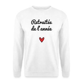 RETRAITEE. RETRAITE. RETRAITEE. RETRAITE - Sweat-shirt Unisexe - blanc - Devant