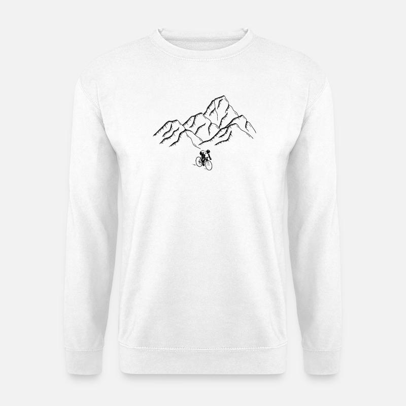 Bike Mountain - Unisex Pullover - Weiß
