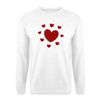 Cadeau rouge de la Saint-Valentin - Sweat-shirt Unisexe - blanc - Devant