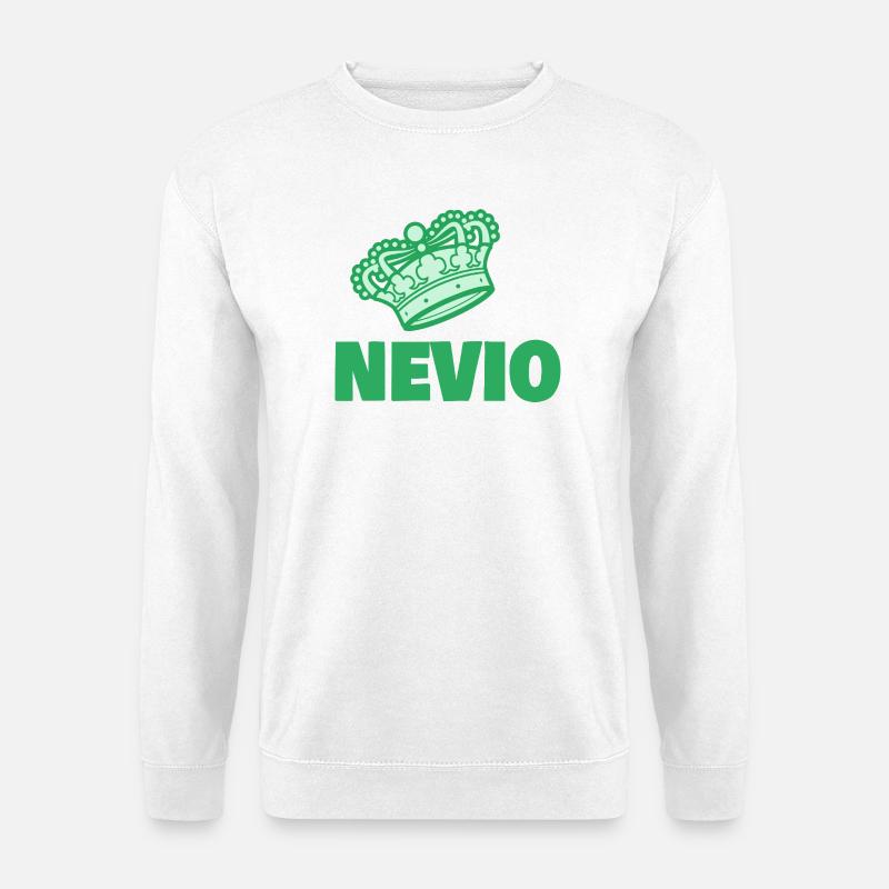 Nevio als Vorname - Unisex Pullover - Weiß