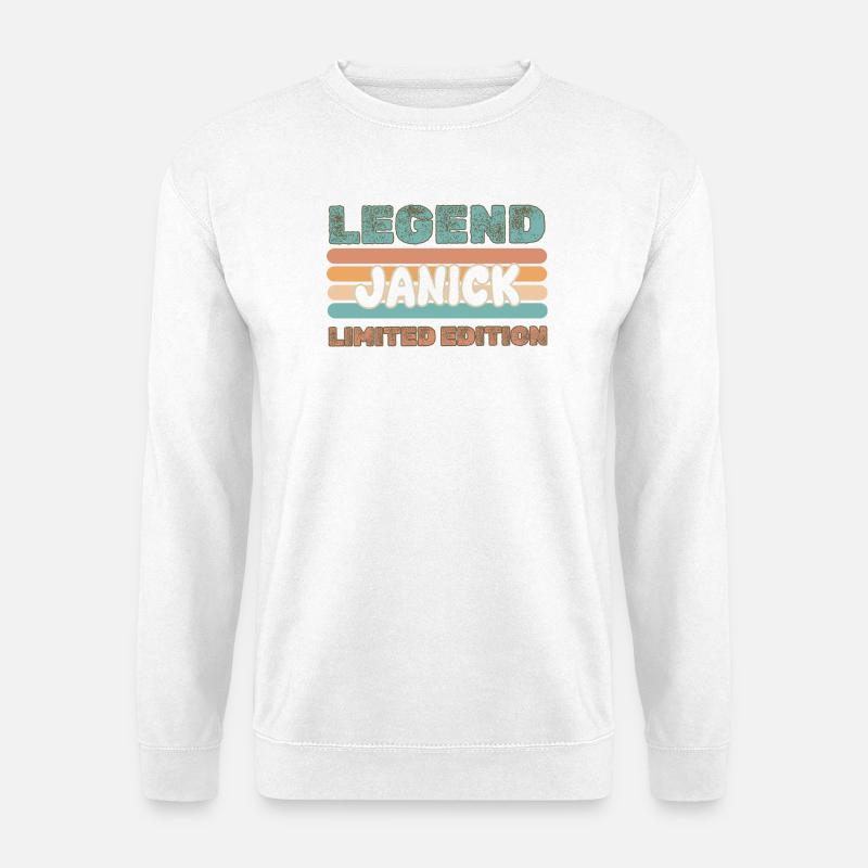 Janick as a given name - Unisex Sweatshirt - white