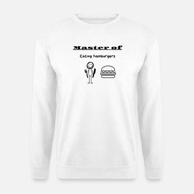 Meister des Hamburgeressens - Unisex Pullover - Weiß