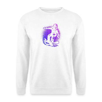Classic snowboard motif - Unisex Sweatshirt - white - Front