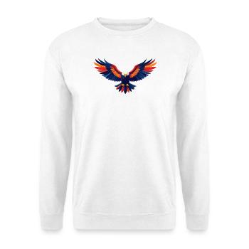 Motif coloré d’aigle volant Ailes déployées d’aigle - Sweat-shirt Unisexe - blanc - Devant