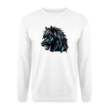 Pferd - Unisex Pullover - Weiß - Vorne