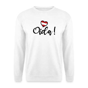 Oida ! Cœur d’Autriche J’adore le dialecte d’Autriche - Sweat-shirt Unisexe - blanc - Devant