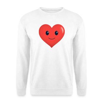 Heart Smiles Form Red - Unisex Sweatshirt - white - Front