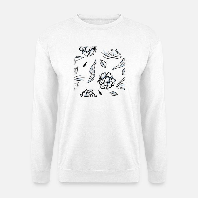 Seamless_pattern_with_roses - Unisex Sweatshirt - white