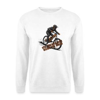 Mountainbike MTB Downhill Design Geschenk - Unisex Pullover - Weiß - Vorne