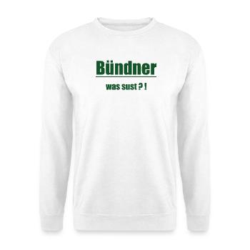 Bündner Wortwitz Grün Graphic - Sweat-shirt Unisexe - blanc - Devant