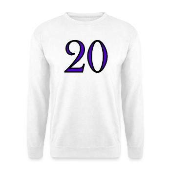 20. 20e ANNIVERSAIRE. ANNIVERSAIRE 20 ANS. 20 ANS. - Sweat-shirt Unisexe - blanc - Devant