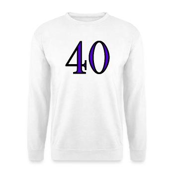 40. 40 YEARS. 40th ANNIVERSARY. 40 YEARS ANNIVERSARY. - Unisex Sweatshirt - white - Front