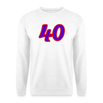 40. 40 YEARS. 40th ANNIVERSARY. 40 YEARS ANNIVERSARY. - Unisex Sweatshirt - white - Front
