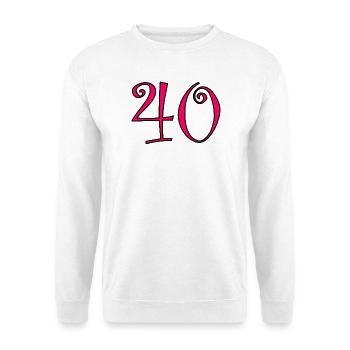 40. 40 YEARS. 40th ANNIVERSARY. 40 YEARS ANNIVERSARY. - Unisex Sweatshirt - white - Front