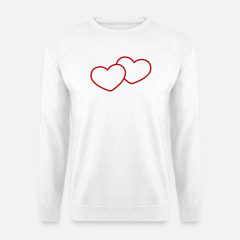 Herzen Paar Ehe - Unisex Pullover - Weiß