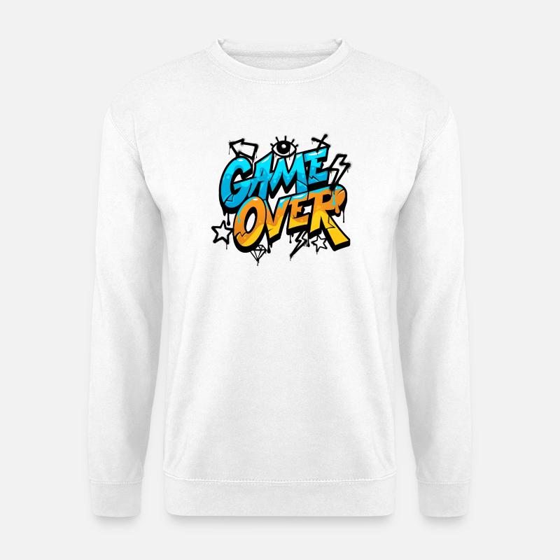 Game Over Graffiti Splash Tee - Unisex Sweatshirt - white