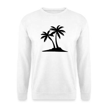 Island Palm Tree Icon - Unisex Sweatshirt - white - Front