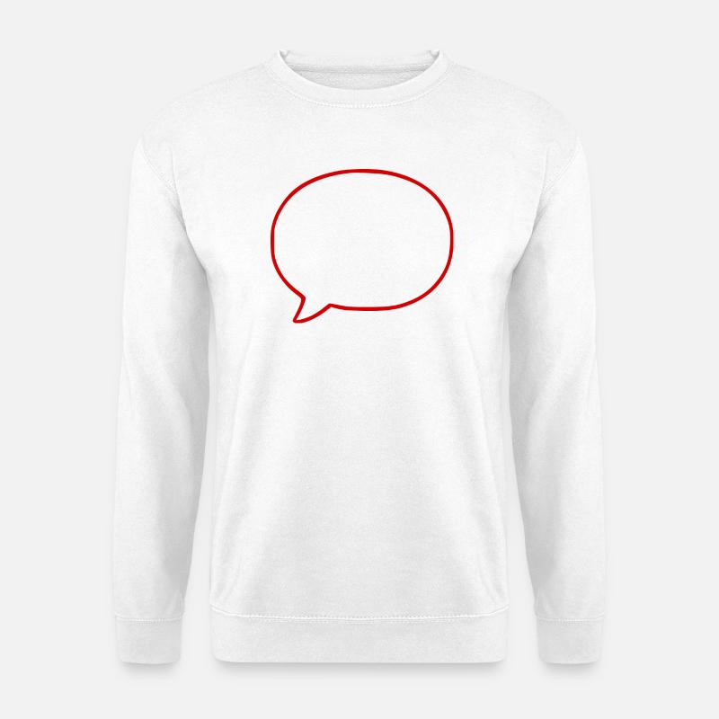 Sprechblase Comic selbst gestalten personalisieren - Unisex Pullover - Weiß