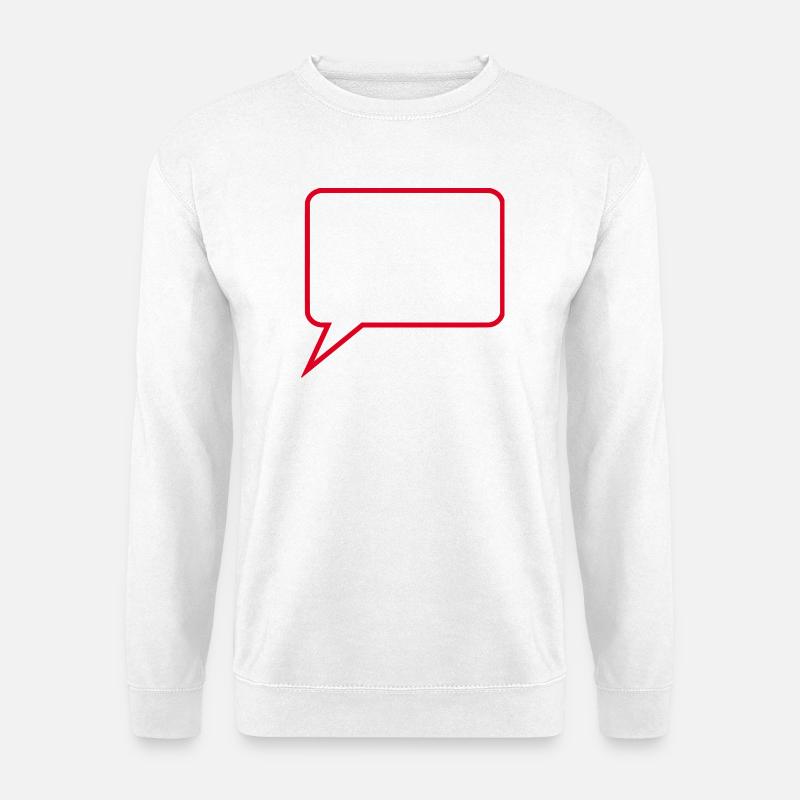 Sprechblase_Comic_rot2 - Unisex Pullover - Weiß