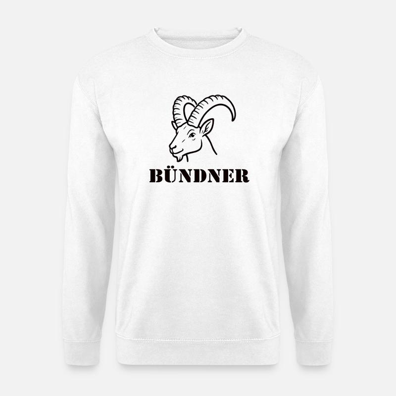 Bündner Alpenbock  - Unisex Pullover - Weiß