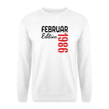 41st birthday - February 1986 - Unisex Sweatshirt - white - Front