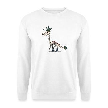 Joint squelette de dinosaure Stoner & Fleurs - Sweat-shirt Unisexe - blanc - Devant