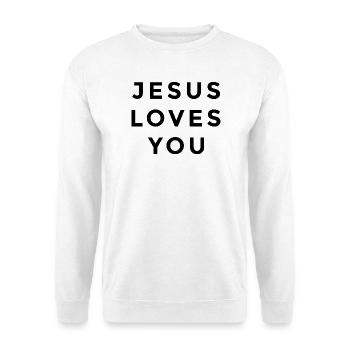 Jésus t’aime | Foi chrétienne - Sweat-shirt Unisexe - blanc - Devant