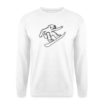 Frisches Snowboard Motiv für Snowboard für Frauen - Unisex Pullover - Weiß - Vorne