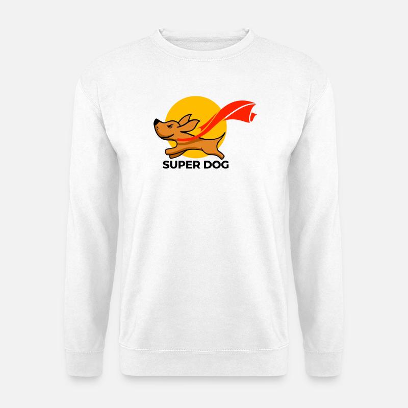 Sonnenbeschienenes sprintendes Wildschwein - Unisex Pullover - Weiß
