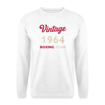 Vintage 1964 – Boxing Club Retro Geburtsjahr - Unisex Pullover - Weiß - Vorne