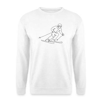 Skier Illustration - Unisex Sweatshirt - white - Front