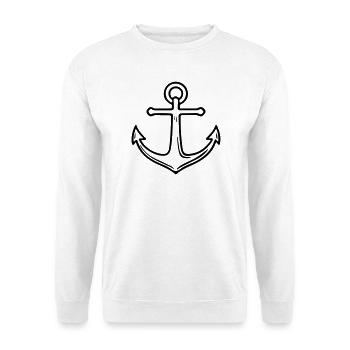 Anker Symbol Outline - Unisex Pullover - Weiß - Vorne