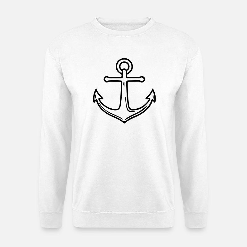 Anker Symbol Outline - Unisex Pullover - Weiß