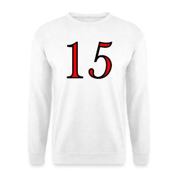 15. 15 ANS. 15e ANNIVERSAIRE. ANNIVERSAIRE 15 ANS. - Sweat-shirt Unisexe - blanc - Devant