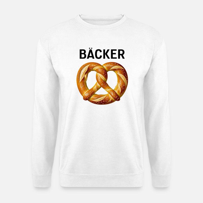 Bäcker Kostüm Brezel Beruf Karneval Bäckerei - Unisex Pullover - Weiß