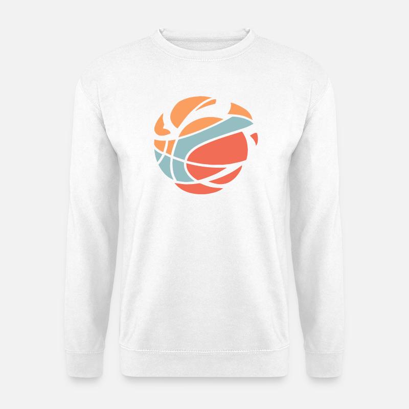 Abstrakter Basketball-Burst - Unisex Pullover - Weiß