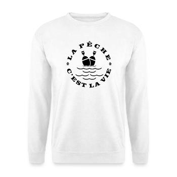 Fishing is life - Unisex Sweatshirt - white - Front