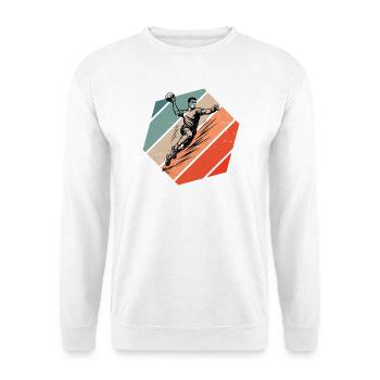 Motif de handball minimaliste pour hommes - Sweat-shirt Unisexe - blanc - Devant