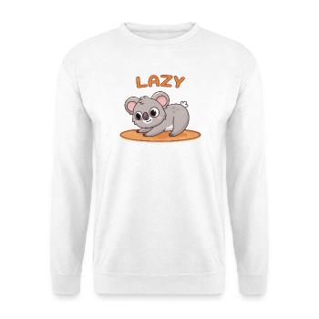 Koala Faul auf Holzmatte - Unisex Pullover - Weiß - Vorne