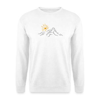 Paysage naturel montagneux - Sweat-shirt Unisexe - blanc - Devant