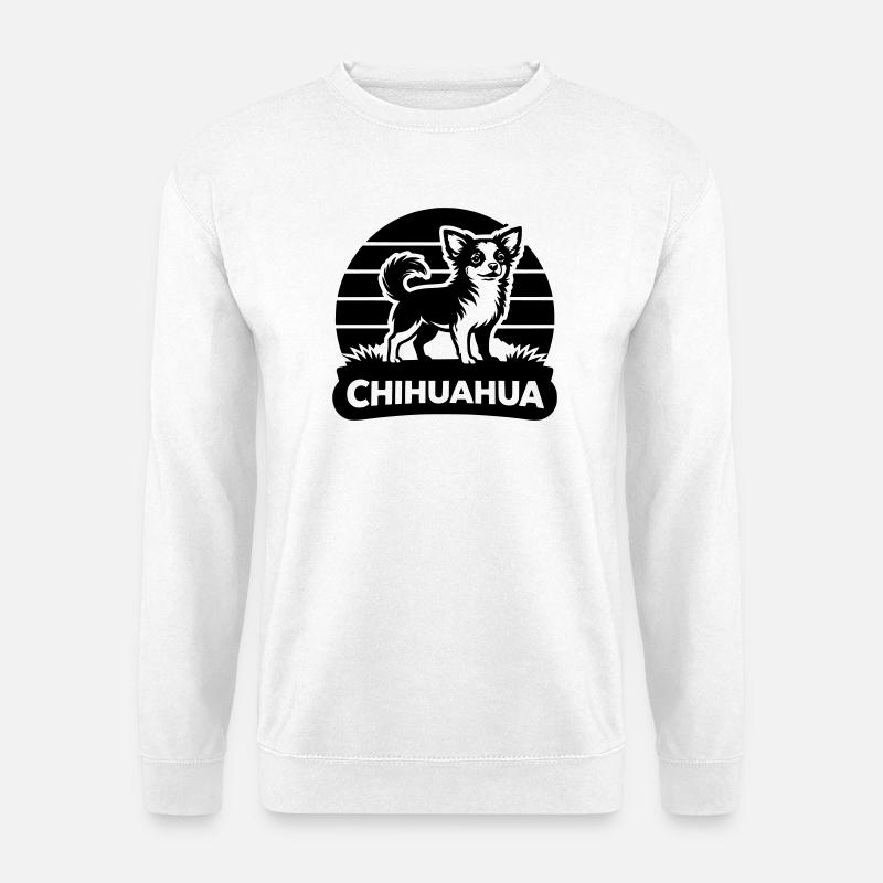Chihuahua Silhouette  - Unisex Pullover - Weiß