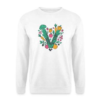 Fresh Garden Vegetable Motif - Unisex Sweatshirt - white - Front