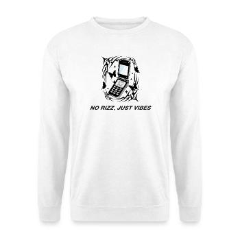 No Rizz Just Vibes Cell Phone - Unisex Sweatshirt - white - Front