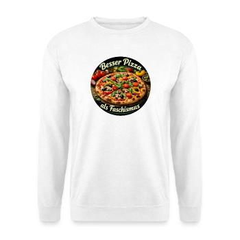 Meilleure pizza que fascisme - Sweat-shirt Unisexe - blanc - Devant