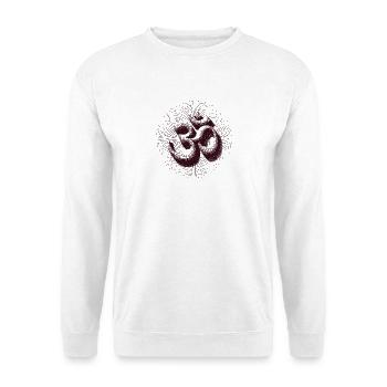 Gravure vintage Om Symbol Style Marron - Sweat-shirt Unisexe - blanc - Devant